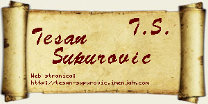 Tešan Supurović vizit kartica